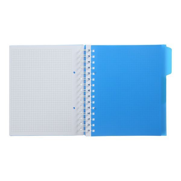 Тетрадь на пружине CLASSIC, В5 (170x205), 120 л, клетка, 3 разделителя, пластиковая обложка, синий BM.24355911-02 фото