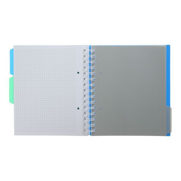 Тетрадь на пружине CLASSIC, В5 (170x205), 120 л, клетка, 3 разделителя, пластиковая обложка, синий BM.24355911-02 фото