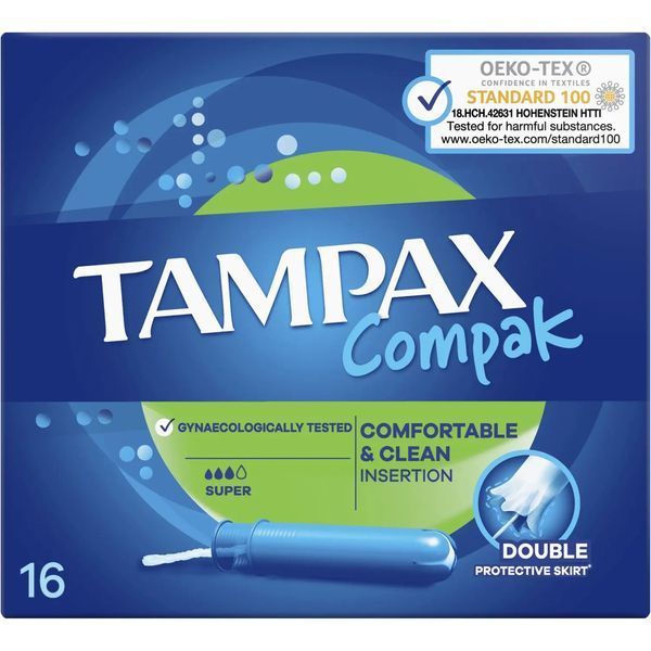 Тампони гігієнічні Tampax Compak Super з аплікатором, 16 шт 19743 фото