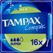 Тампони гігієнічні Tampax Compak Super з аплікатором, 16 шт 19743 фото 1
