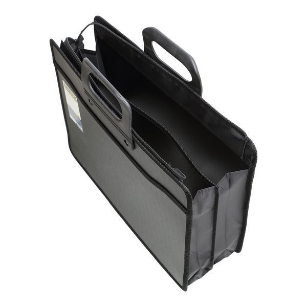Портфель Buromax на 2 відділення, з тканинними боками, B4, чорний BM.3733-01 фото