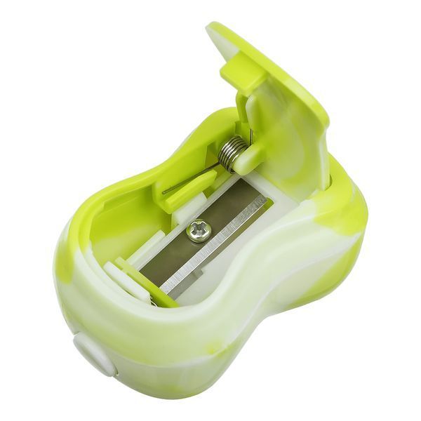 Точилка Buromax MARBLE с контейнером, 1 отв., пластик. корпус, ассорти BM.4760 фото