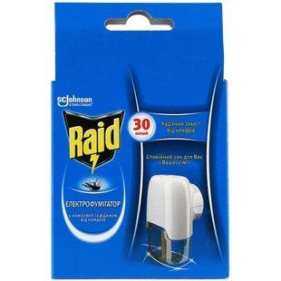 Комплект Электрофумигатор + Жидкость Raid, 30 ночей без комаров 30919 фото