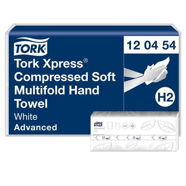 Листові вузькопанельні рушники Tork Xpress Advanced Soft складання Multifold, білі, 2 шари, 21х32 см, 200 листів 120454 фото
