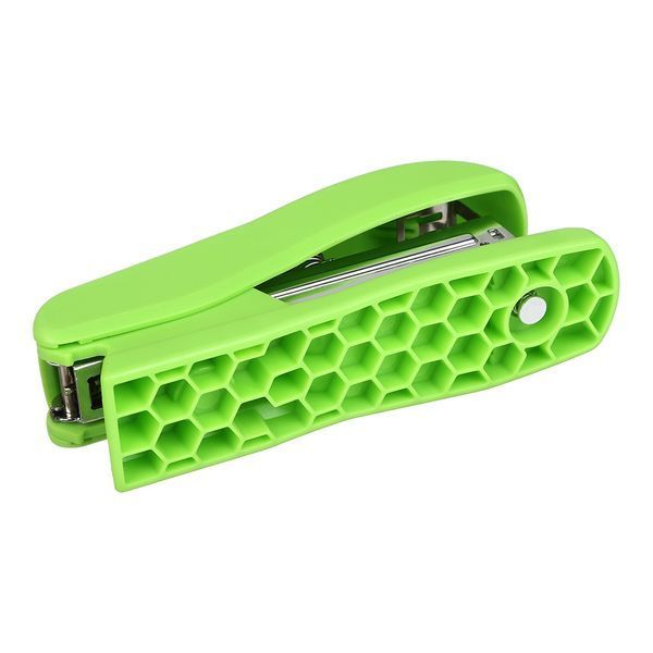 Степлер пластиковий Buromax, RUBBER TOUCH, на 20 аркушів (скоби №24; 26), 127х54х33 мм, салатовий BM.4202-15 фото