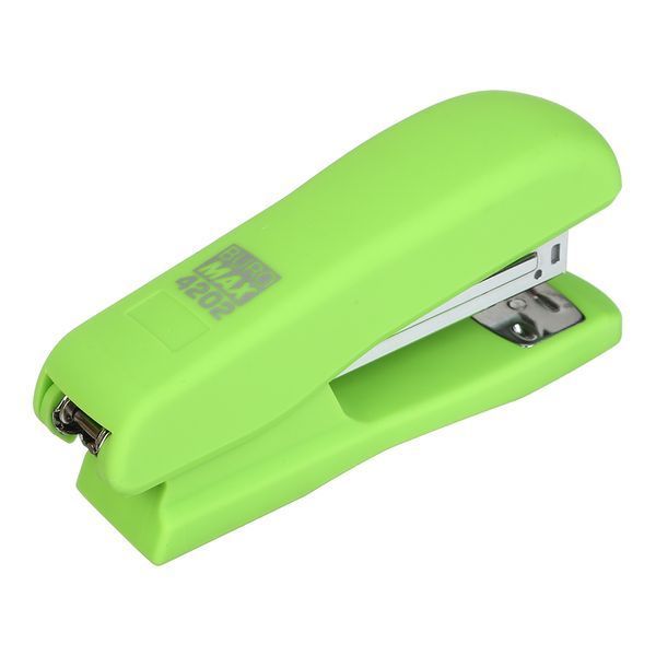 Степлер пластиковий Buromax, RUBBER TOUCH, на 20 аркушів (скоби №24; 26), 127х54х33 мм, салатовий BM.4202-15 фото