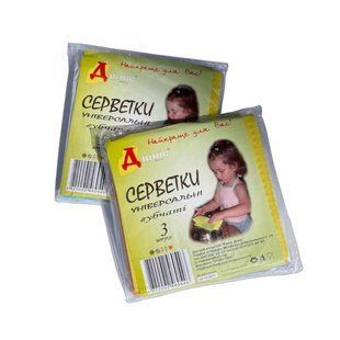 Универсальные салфетки Діоніс губчатые, целлюлозные 3 шт 60546 фото