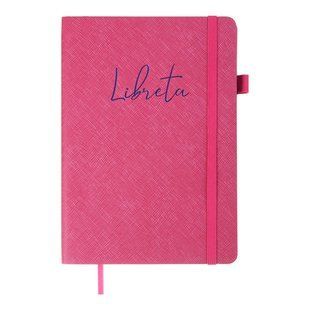 Блокнот деловой Buromax Libreta, А5, 96 листов, точка, обложка искусственная кожа, малиновая BM.295317-29 фото