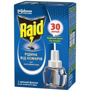 Жидкость для фумигаторов Raid (сменный) 30 ночей без комаров 91183 фото