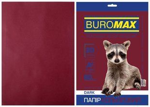 Бумага цветная Buromax DARK, А4, 80 г/м&sup2;, 20 листов, бордовая BM.2721420-25 фото