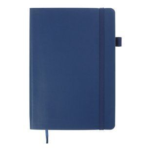 Блокнот діловий BRIEF А5, 96л, крапка, обкладинка штучна шкіра, синій BM.295304-02 фото