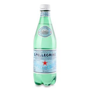 Мінеральна газована вода S.Pellegrino в пластиковій пляшці, 0.5 л, 24 шт/упаковка 15373 фото
