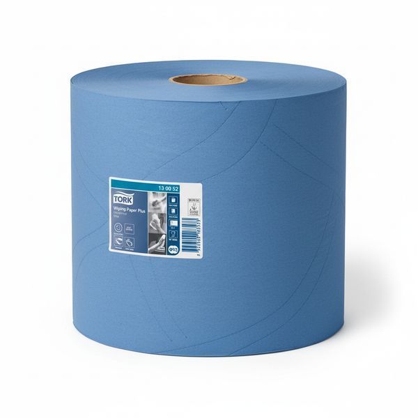 Папір для протирання в рулонах Tork Plus Advanced, блакитний, 2 шари, 255 м, 750 листів, 1 рулон 130052 фото