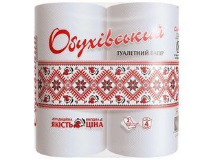 Туалетний папір Обухівський, 2 шари, 4 рулони/упаковка 33827 фото