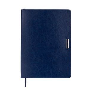 Дневник недат. SALERNO, L2U, А4, синий, штуч.кожа, 336 стр. BM.20990-02 фото