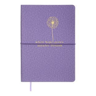 Блокнот діловий NICE, А5, 96 арк., клітинка, фіолетовий, шт.шкіра BM.295115-07 фото