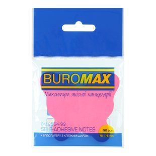 Блок для нотаток Buromax Метелик, неон, асорті кольорів, 50 аркушів BM.2364-99 фото