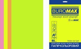 Набір кольорового паперу NEON, EUROMAX, А4, 80г/м2 (4х50/200арк.) BM.27215200E-99 фото
