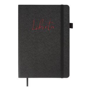 Блокнот діловий LIBRETA, А5, 96 арк., клітинка, чорний, шт.шкіра BM.295117-01 фото