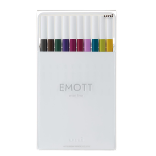 Лайнер uni EMOTT 0.4мм fine line, Calm-tone Dark Color, 10 кольорів PEM-SY/10C.03CTDC фото