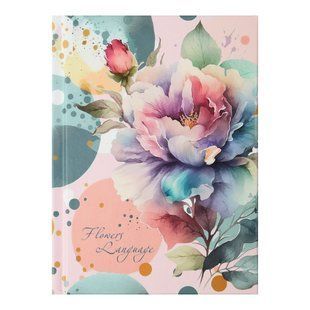 Записная книга Buromax Flowers Language, А6, 64 листов, клеточка, твердая обложка, дизайн №1 BM.24614101-10 фото
