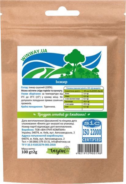 Инжир WINWAY 100 г 09000 фото