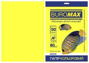 Папір кольоровий NEON, жовтий, 50 арк., А4, 80 г/м&sup2; BM.2721550-08 фото