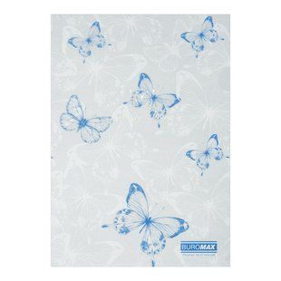 Папка-кутик А4, BUTTERFLY ARABESKI, напівпрозора, біла перламутрова BM.3854-31 фото