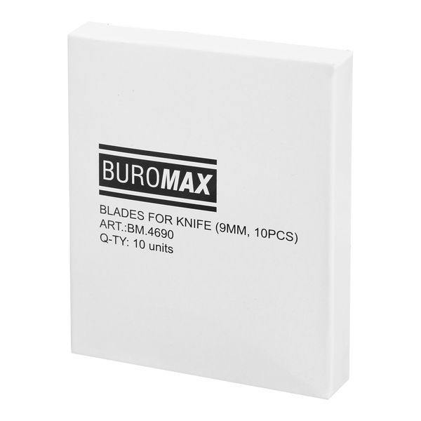 Лезвия для ножей Buromax, 9 мм, 10 шт/упаковка BM.4690 фото