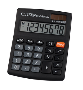 Калькулятор Citizen SDC-805II, настільний, 8 розрядів SDC-805NR фото