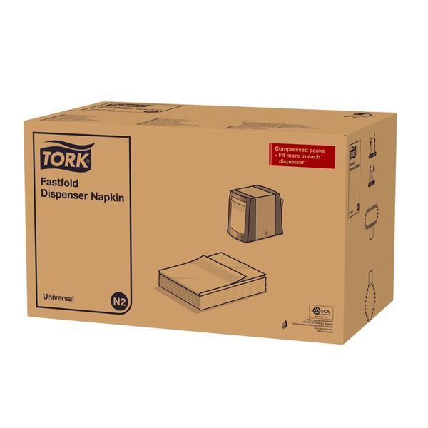Салфетки Tork Fastfold Universal для диспенсера, белые, 1 слой, 300 штук 10933 фото