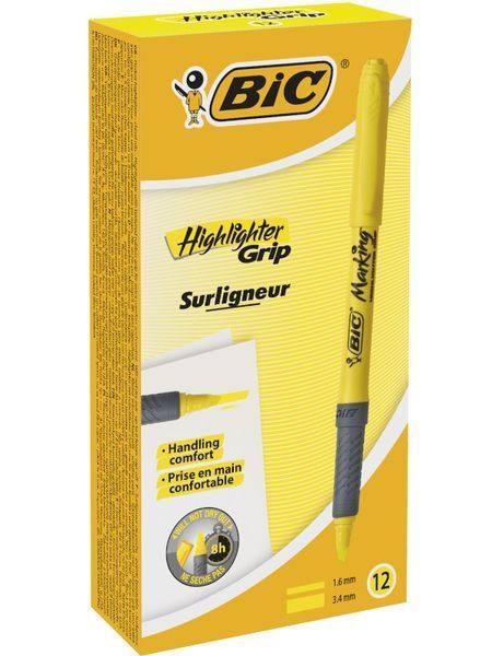 Текстовыделитель BIC Grip, желтый bc811935 фото