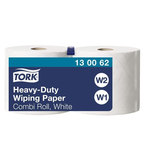 Папір для протирання в рулонах Tork Advanced підвищеної міцності, білий, 2 шари, 170 м, 500 листів, 1 рулон 130062 фото
