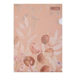 Папка-кутик А4, PEACH ARABESKI, напівпрозора, персикова BM.3854-46 фото