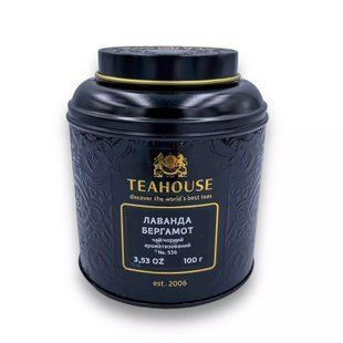 Чай чорний Teahouse Лаванда Бергамот, листовий 100 г, №536 40797 фото