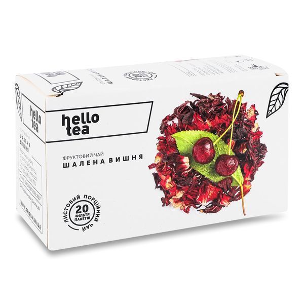 Чай Hello tea Шалена вишня 20 пакетів 50053 фото
