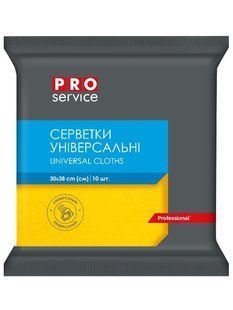 Салфетки вискозные PRO service желтые, 10 шт 19100202 фото