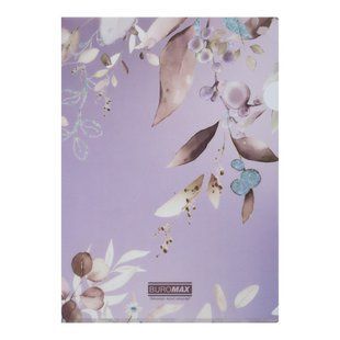 Папка-кутик А4, LILAC ARABESKI, напівпрозора, сливова BM.3854-48 фото