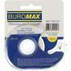 Клейка стрічка канцелярська Buromax, прозора, 18 мм х 20 м, в диспенсері BM.7360-03 фото 1
