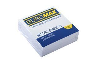 Блок белой бумаги для заметок Buromax, 90х90х30 мм, не склеенный, 330 листов BM.2209 фото