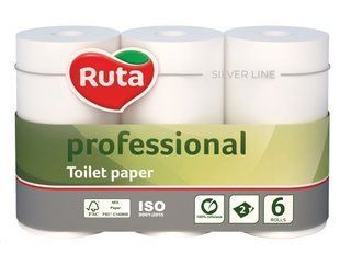 Туалетний папір Ruta Professional білий, 2 шари, 55 м, 6 рул/упаковка 93233 фото