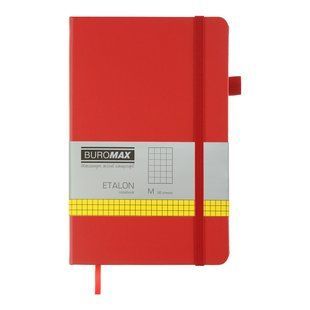 Книга записная ETALON 125*195, 96 л., ячейка, обкл. искусственная кожа, красный BM.291160-05 фото