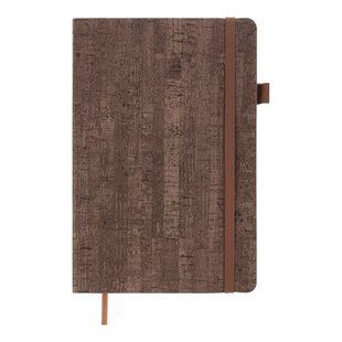 Блокнот деловой Buromax Wood, А5, 96 листов, клеточка, обложка искусственная кожа, коричневая BM.295114-28 фото