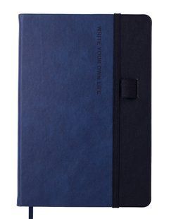 Блокнот діловий RECORD, А5, 96 арк., крапка, синій, шт.шкіра BM.295310-02 фото