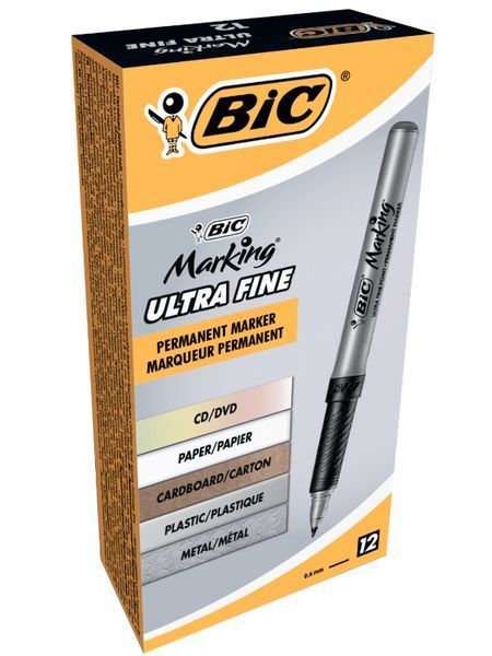 Маркер водостійкий BIC для CD-DVD, чорний bc8290801 фото