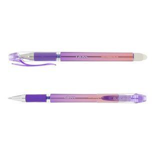 Гелевая ручка 'Пиши-стирай' Buromax GLOSS, 0,5 мм, перламутровый корпус с резиновой ручкой, синяя" BM.8312-01 фото