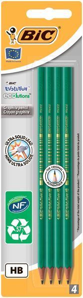 Карандаш чернографитовый BIC Evolution, 650 HB, 4 штуки bc8902764 фото