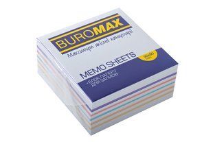 Блок паперу для нотаток Buromax Веселка, 90х90х40 мм, не склеєний, 440 аркушів BM.2245 фото