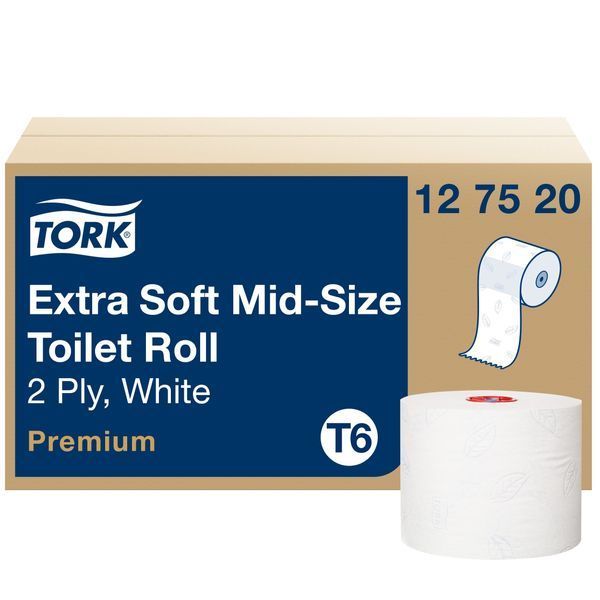 Туалетная бумага Tork Premium Soft в меди-рулонах, белая, 2 слоя, 90 м, 1 рулон 127520 фото