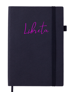 Блокнот деловой Buromax Libreta, А5, 96 листов, линия, обложка искусственная кожа, черная BM.295217-01 фото